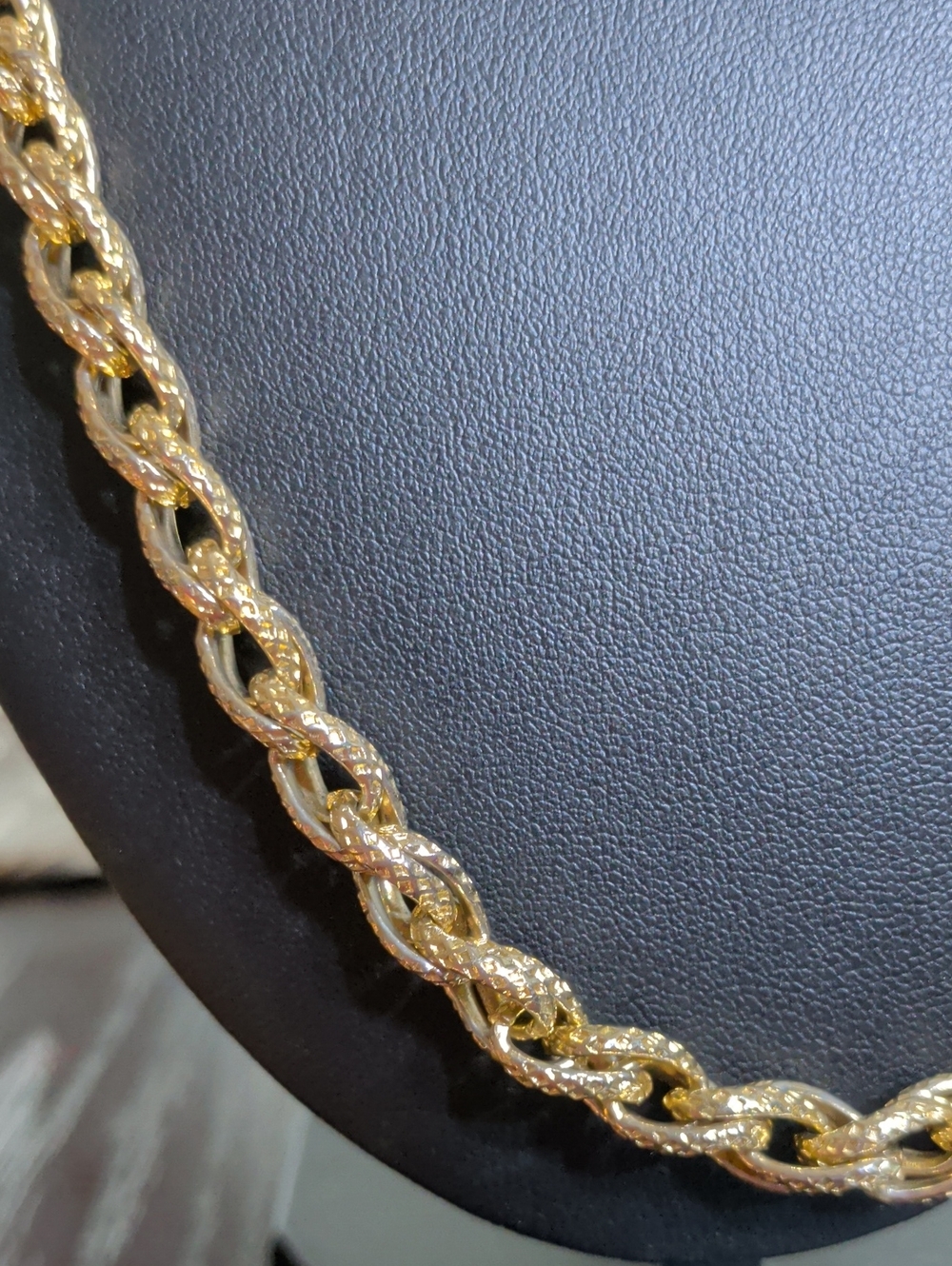 Elegant Gold Plated Vintage Rope Chain Necklace Women's Men's